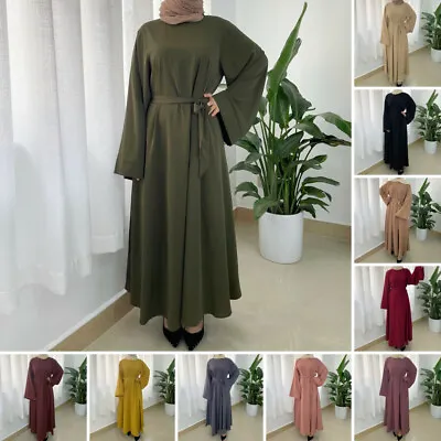 £27.99 • Buy Women Abaya Jilbab Kaftan Muslim Dubai Abayas Ladies Maxi Dress Kimono SF004