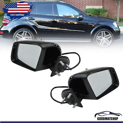 For Mercedes Benz W164 X164 ML GL 2005-2011 Rear View Side Mirror Assembly Black • $200.99