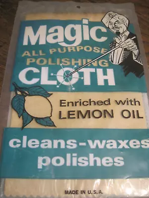 Vintage NOS Miracle Cloth All Purpose Polishing Cloth W/Lemon Oil MADE IN USA • $16.99