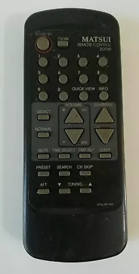 Matsui 2076r Tv Remote Control 076l067140 • £6.87