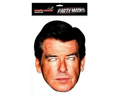 James Bond Pierce Brosnan Mask Film 70s 90s 007 Character Costume Party New • £8.99