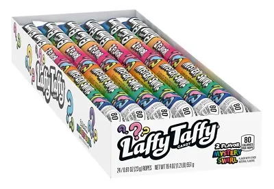 24x American Laffy Taffy Mystery Swirl 2 Flavor Chewy Sweet Ropes 22.9g • £19.99