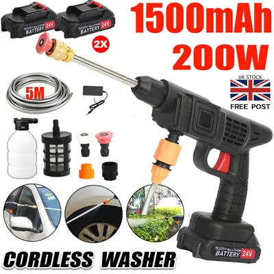 Cordless Power Washer 6in1 High Pressure Washer Jet Water Wash Car Cleaner Gun • £25.99