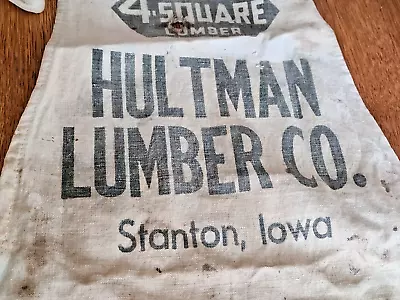 Vintage Hultman Lumber Co-op Nail Apron Stanton Iowa • $14