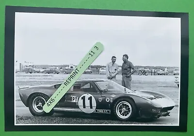 Found PHOTO Of Old Ken Miles Car Racing Guy Carroll Shelby Ford V Ferrari #11 • $3.29