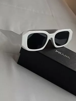 Same Day Shipping! Prada PR 17WS White/Grey Sunglasses 49mm • $50