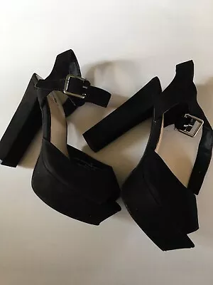 Woman’s Shoe 6.5 Black Sling Heels Open Toe Target  • $9.99