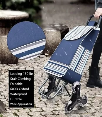 Folding Shopping Cart Trolley Dolly For Grocery With Removable Bag • $39.99