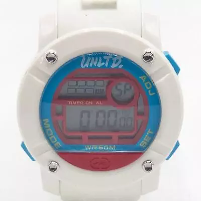 Marc Ecko Unltd White Silicon Parlay Large Face Digital Watch • $64.99