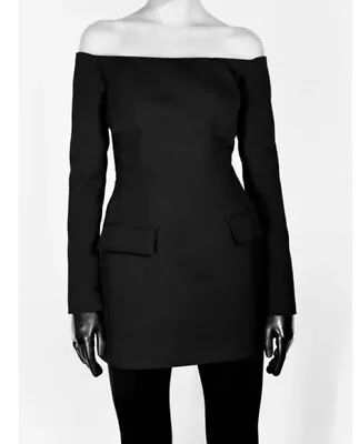 ZARA Black Off The Shoulder Limited Edition Blazer Dress.  Size M • £79.99