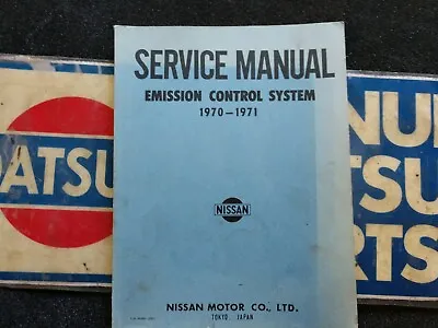 Datsun 70-71 Emission Factory  Manual  510 521 Roadster 1600 2000 U20 L16 R  • $69.99