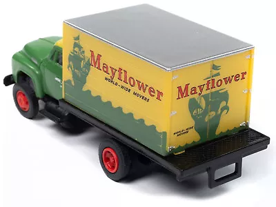 1954 Ford Box Truck Green Yellow Mayflower World-Wide Movers Mini Metals Series • $34.09