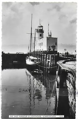 Vintage Postcardthe East Harbour And Lighthousescarboroughyorkshire1963rp • £3.99