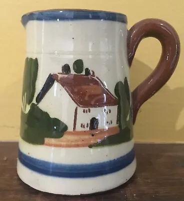 Devon Mottoware Torquay Ware England Pottery  To Thine Own Self Be True Pitcher • $29