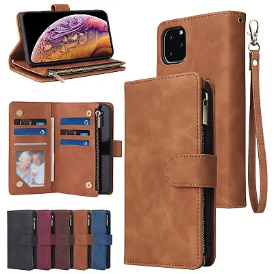 $16.91 • Buy For IPhone 14 13 Pro Max 12 11 XS 8+ XR Wallet Leather Magnetic Zipper Flip Case