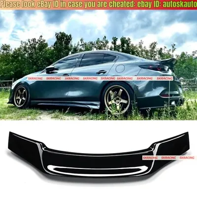 Glossy Black Duckbill Rear Trunk Spoiler Wing For 2019-2023 Mazda 3 Axela Sedan • $215