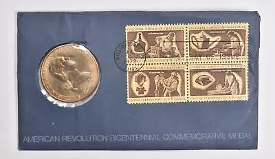 1776-1976 Bicentennial American Revolution US Mint Medal Coin Stamp Cover • $8.95