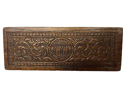 Antique Wheeler & Wilson Sewing Box High Detail Carved Wooden Oak • £33.75