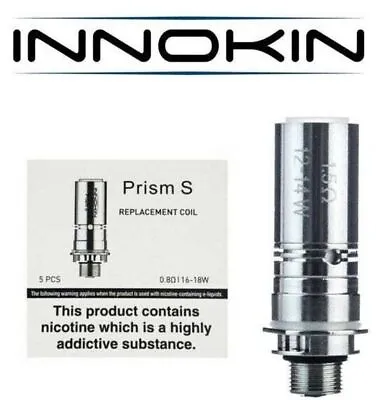 INNOKIN Prism S Coils For Endura T20S T20-S EZ WATT Vape Kit 0.8ohm 1.5 Ohm -5pk • £7.77