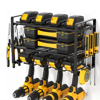 Power Tool Rack Organizer Storage Heavy Duty Drill Holder Wall Mount 3 Layers AU • $30.79