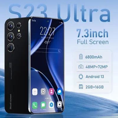 Unlocked 7.3  S23 Ultra 5G Smartphone 2+16GB Android 13 Dual SIM Mobile Phones • $164.99