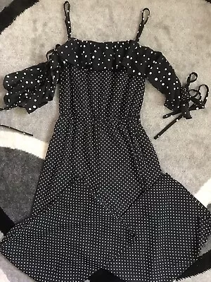 Black And White Polka Dot Jumpsuit • $22