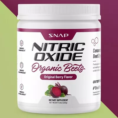 Nitric Oxide Beet Root Organic Powder Heart & Blood Pressure - Snap Supplements • $42.49
