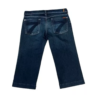 7 For All Mankind Dojo Women’s Crop Capris Jeans Size 31 Summer Vacation Wear • $40