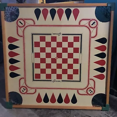 Vintage Carrom 109P Game Board Merdel 26” X 26” Two Sided No Game Pieces 1970’s? • $40