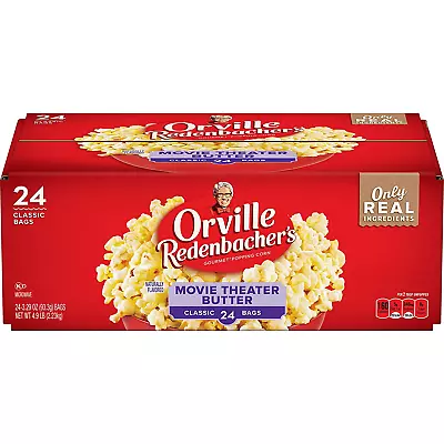 Movie Theater Butter Microwave Popcorn 3.29 Ounce Classic Bag 24-Count • $15.84