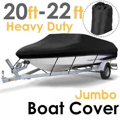 £30.99 • Buy 20-22FT Heavy Duty Boat Storage Cover For V-Hull Speedboat Fish Ski Waterproof