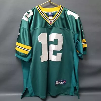 Reebok NFL On Field Aaron Rodgers Jersey Green Bay Packers #12 Men's Size 48 • $11.40