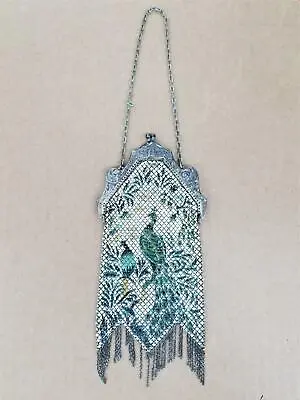 Antique 1920's Mandalian MFG. Peacock Mesh Flapper Purse Gorgeous Shelf C2 • $419.88