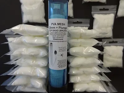 PVA MESH NARROW 25mm Tube Bait Plunger Refills Make Stocking Carp Boilie Mix Bag • £125