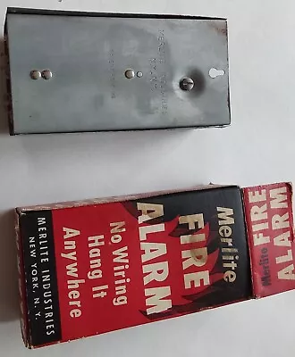 REDUCED-Vintage Merlite Fire Alarm In Original Box NYUSAwith 20-year Guarantee • $9