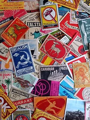 Pack Of 100 Old Matchbox Labels From All Around The World For New Collectors • $12.59