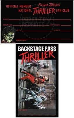 Michael Jackson's Thriller Fan Club Membership Card - Vintage Fantasy • $4.99