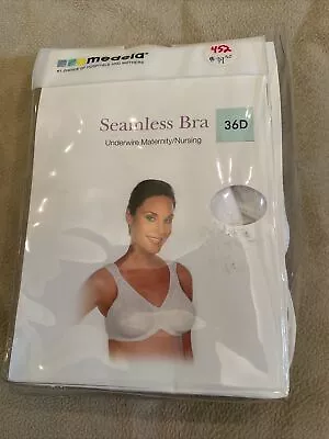 Medela Nursing Bra 36D Seamless Underwire Maternity White New • $9.15