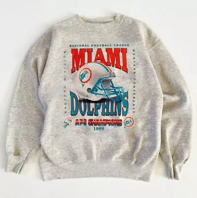 Miami Dolphins Graphic AFC Champions 1984 Crewneck Sweatshirt Unisex • $39.99