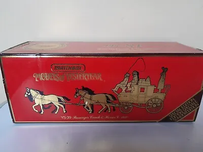 Matchbox Models Of Yesteryear Ys-39 Passenger Coach & Horses  Limited Edition • $23.98