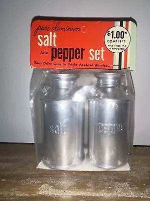 Vintage Metal Milk Can Jug Salt & Pepper Shakers Dairy Collectible • $17.99