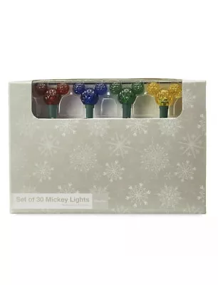 Disney Parks Mickey Mouse Christmas Lights 30 Mickey Lights Rainbow LEDs NIB • $59.99