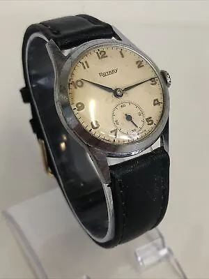Rotary C.1940 Vintage Gents Mechanical Watch - AS984 - RUNS FAST/NEEDS ATTENTION • £50