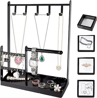 Jewellery Stand Holder Multi Tier Necklace Hanging Ring Earring Organizer Tray • £11.95