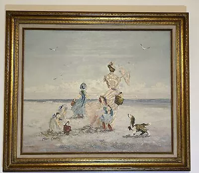 MARIE CHARLOT Signed Original Oil Painting-24”x20” On Canvas 29”x25” Wood Framed • $59