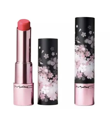 Mac Black Cherry Glow Play Lip Balm Floral Coral Sakura Blossoms Spring 2021 • $21