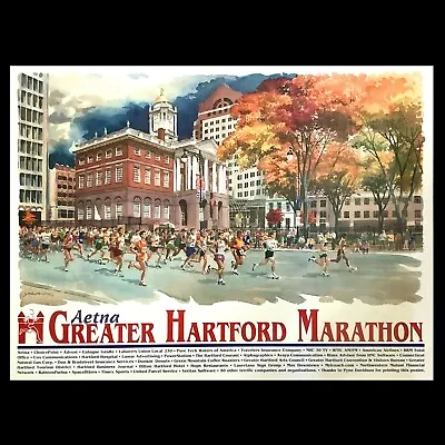 2001 Hartford Marathon Poster - Artist Signed • $18