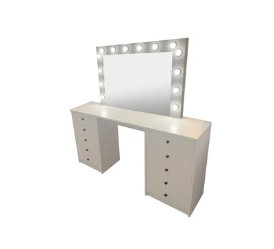 $395 • Buy White Make-up Dresser Table With Led Mirror With 10 Drawers Kl-ds06
