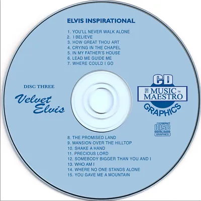 Karaoke CD+G ELVIS PRESLEY Gospel NEW Disc #3 Music MaestroCrying In The Chapel • $9.99