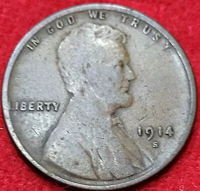1914s Lincoln Cent Semi-key Fine • $9.99